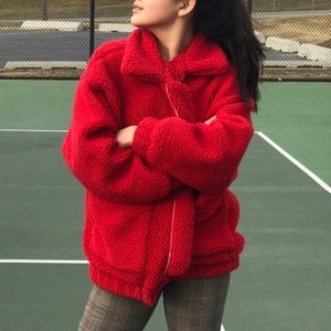 I AM GIA Red Pixie Coat